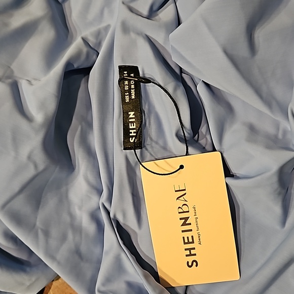 NWT - Shein maxi slim fit dress. The color is more of a light blue. - Picture 2 of 2
